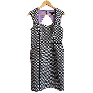 White House Black Market Gingham Plaid Sheath Dress